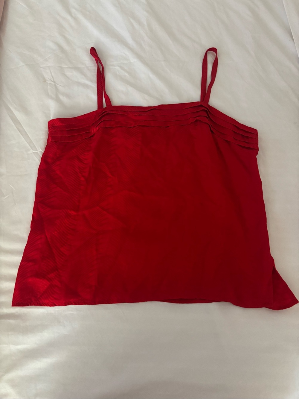 Lloyd Williams Women's red Cami Top 100% Silk - Size 10p